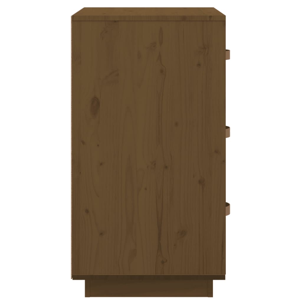   Nachtkastjes 2 St 40X40X75 Cm Massief Grenenhout Honingbruin