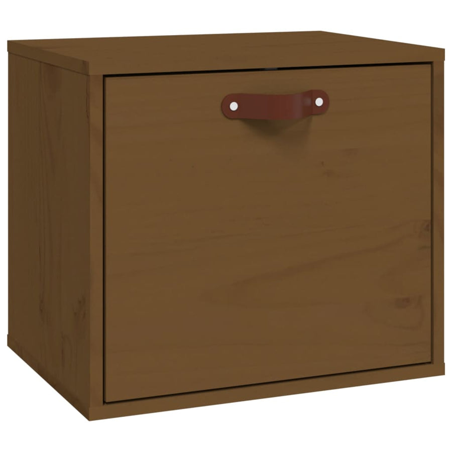Wandkast 40X30X35 Cm Massief Grenenhout Honingbruin