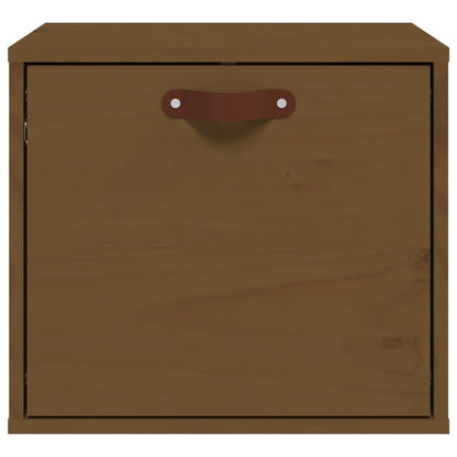 Wandkast 40X30X35 Cm Massief Grenenhout Honingbruin