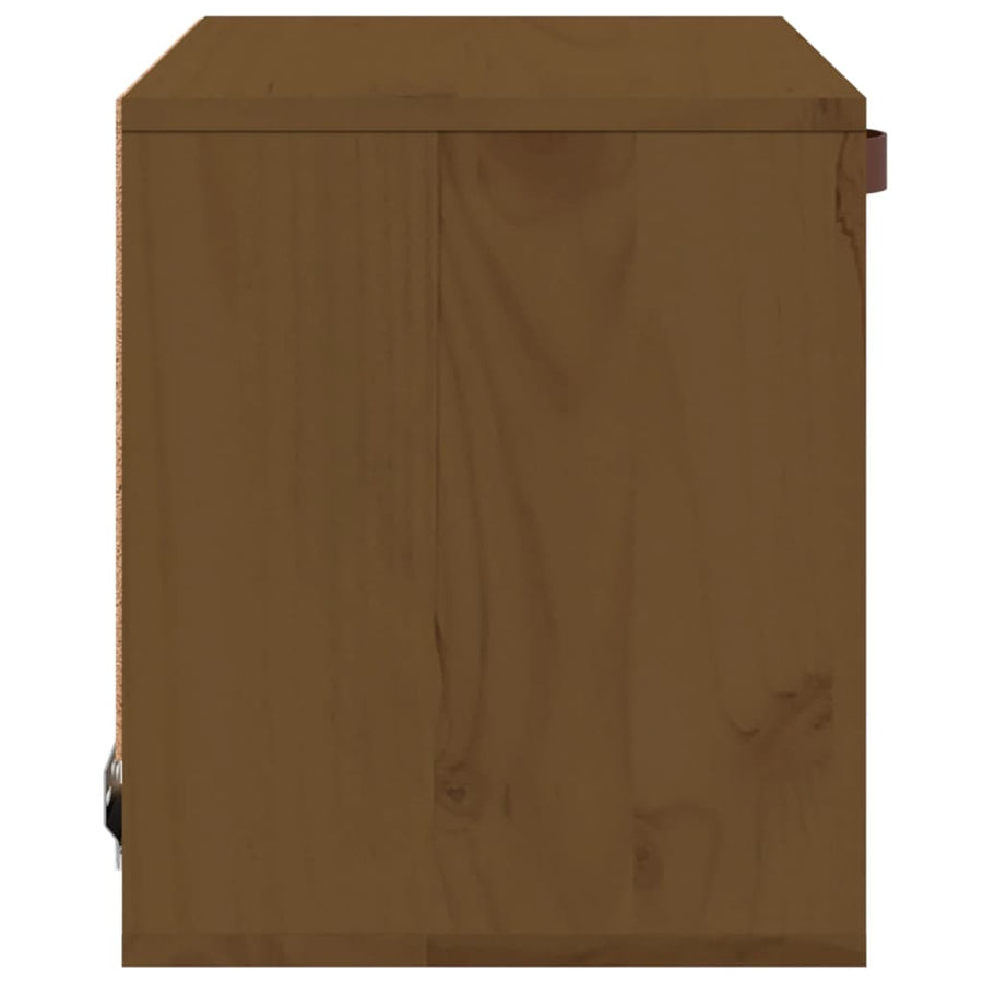 Wandkast 40X30X35 Cm Massief Grenenhout Honingbruin