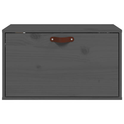Wandkast 60X30X35 Cm Massief Grenenhout Grijs