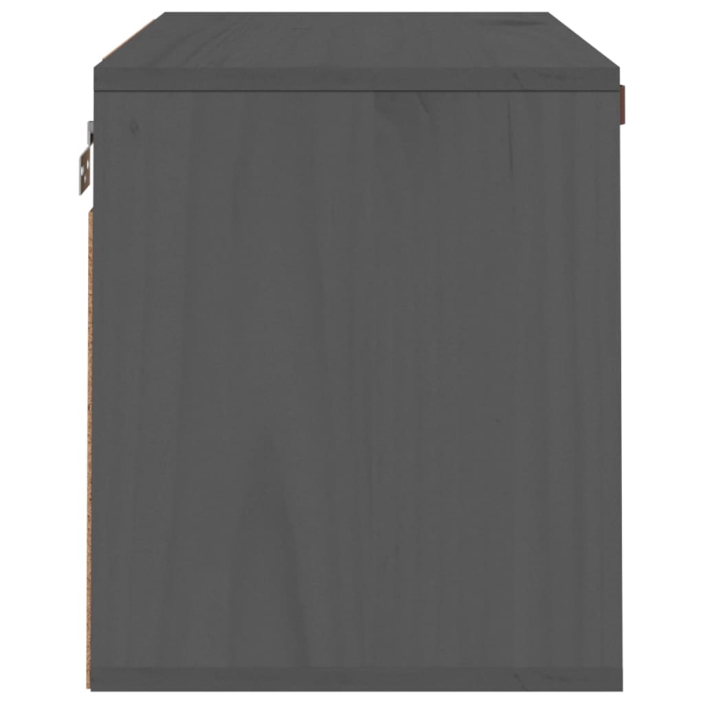 Wandkast 60X30X35 Cm Massief Grenenhout Grijs