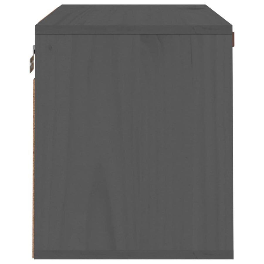 Wandkast 60X30X35 Cm Massief Grenenhout Grijs