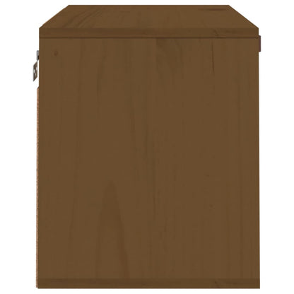 Wandkast 60X30X35 Cm Massief Grenenhout Honingbruin
