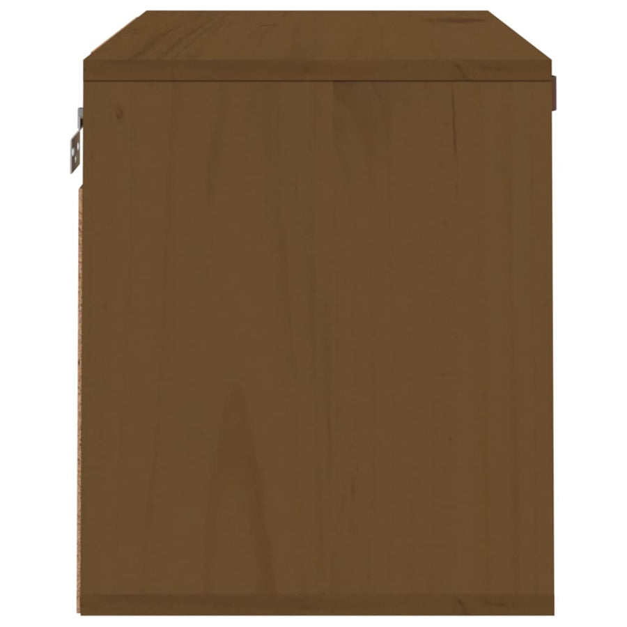 Wandkast 60X30X35 Cm Massief Grenenhout Honingbruin