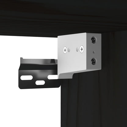 Wandkast 60X30X35 Cm Massief Grenenhout Zwart