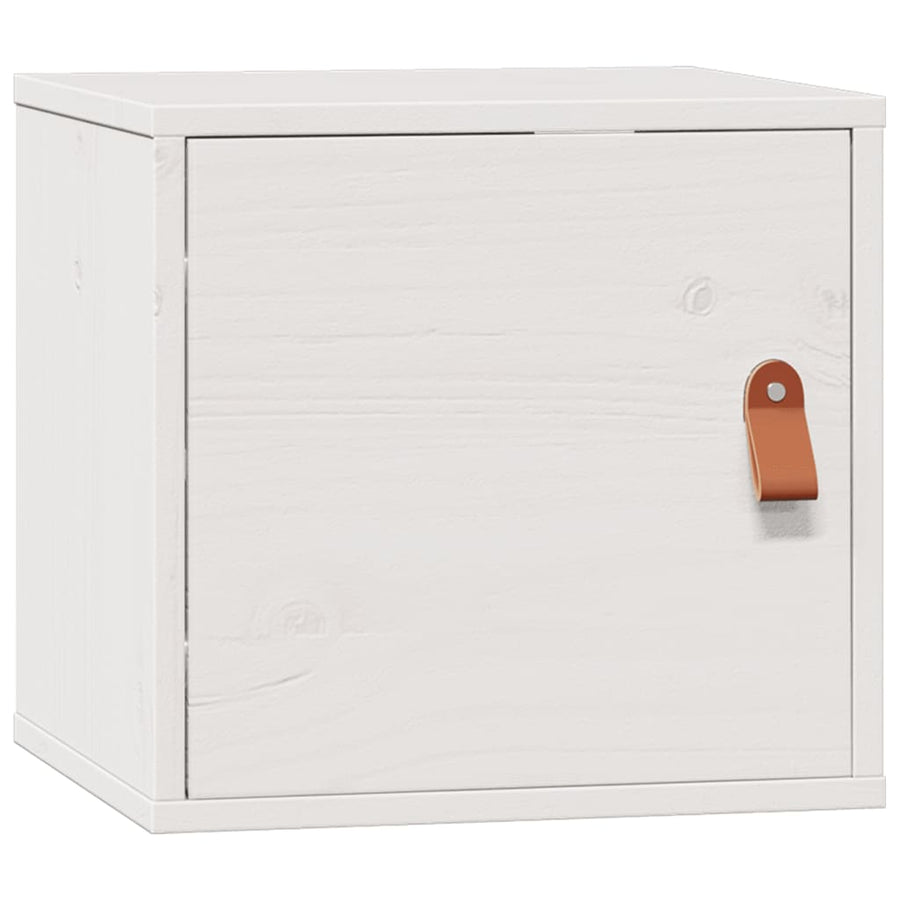 Wandkast 31,5X30X30 Cm Massief Grenenhout Wit