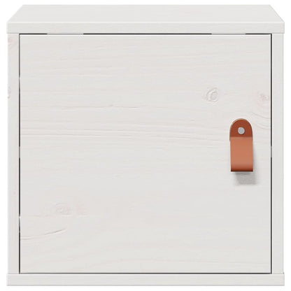Wandkast 31,5X30X30 Cm Massief Grenenhout Wit