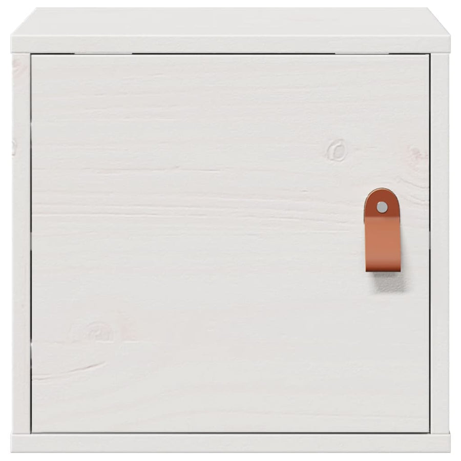 Wandkast 31,5X30X30 Cm Massief Grenenhout Wit