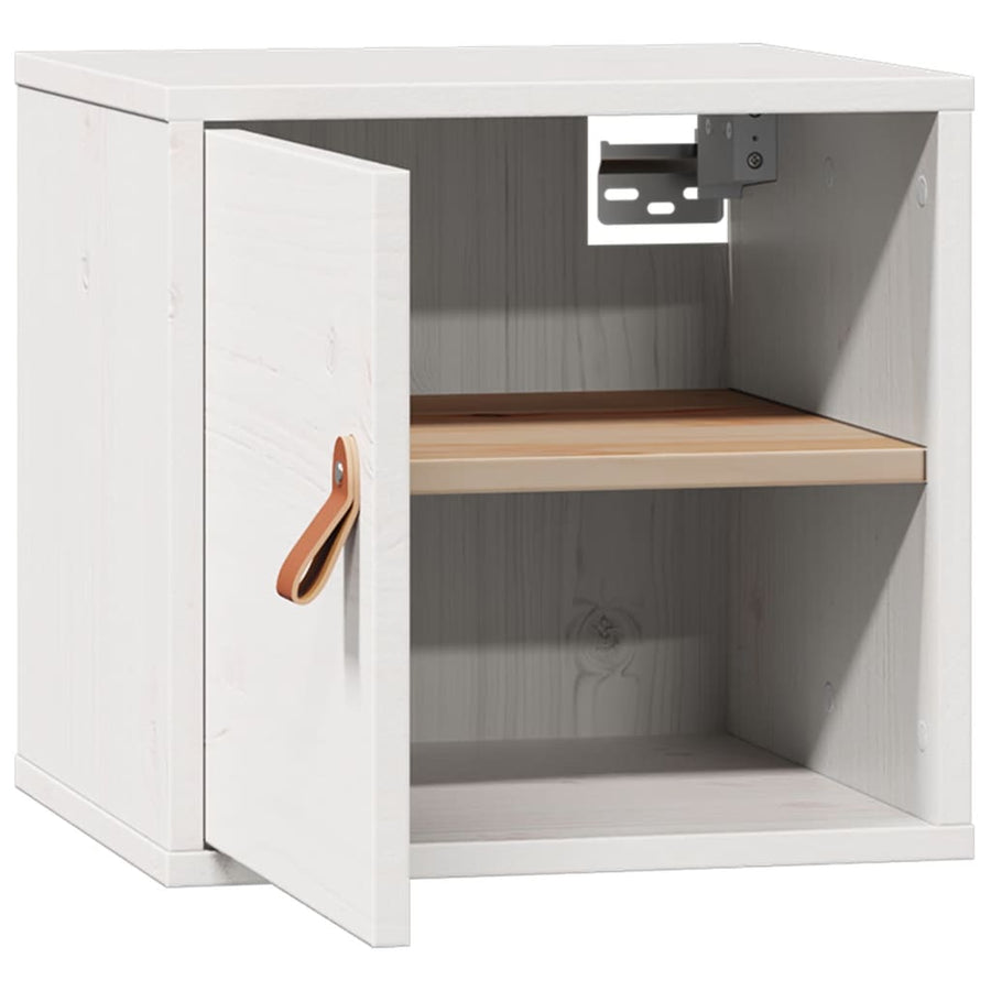 Wandkast 31,5X30X30 Cm Massief Grenenhout Wit