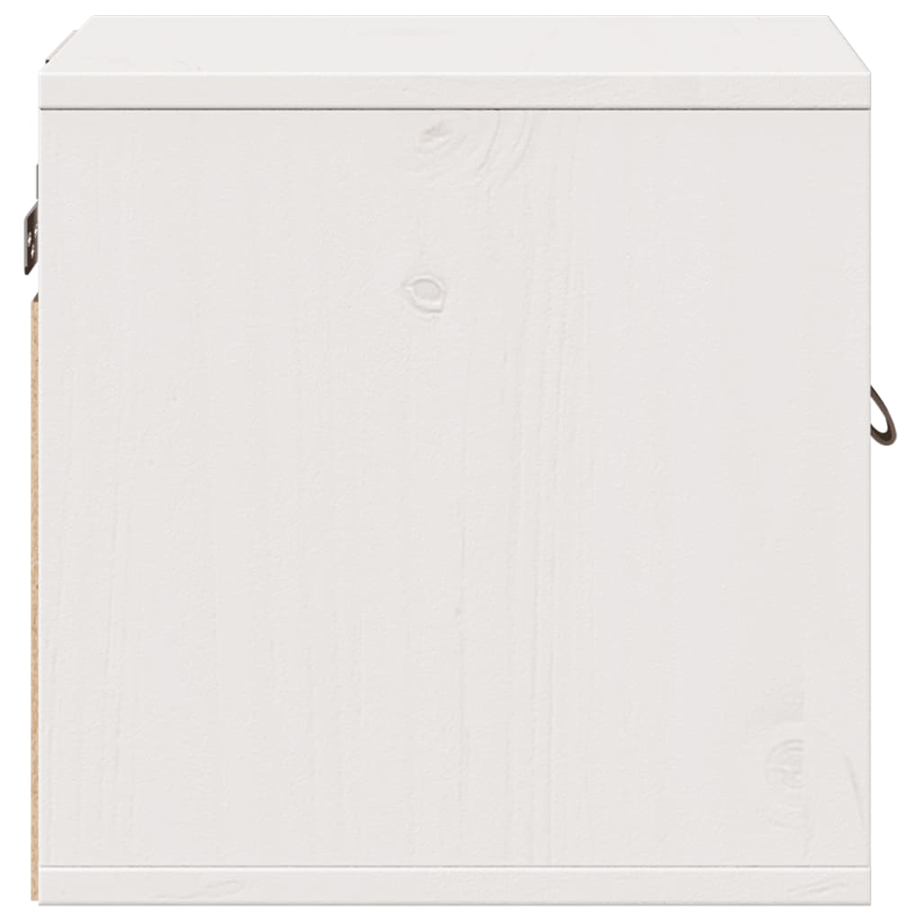 Wandkast 31,5X30X30 Cm Massief Grenenhout Wit