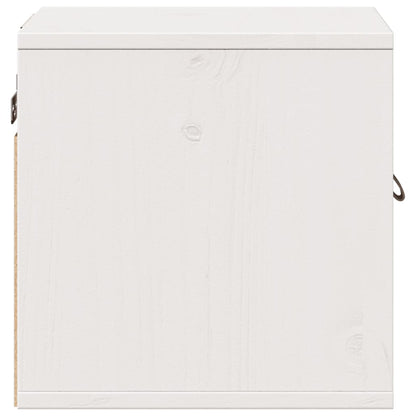 Wandkast 31,5X30X30 Cm Massief Grenenhout Wit