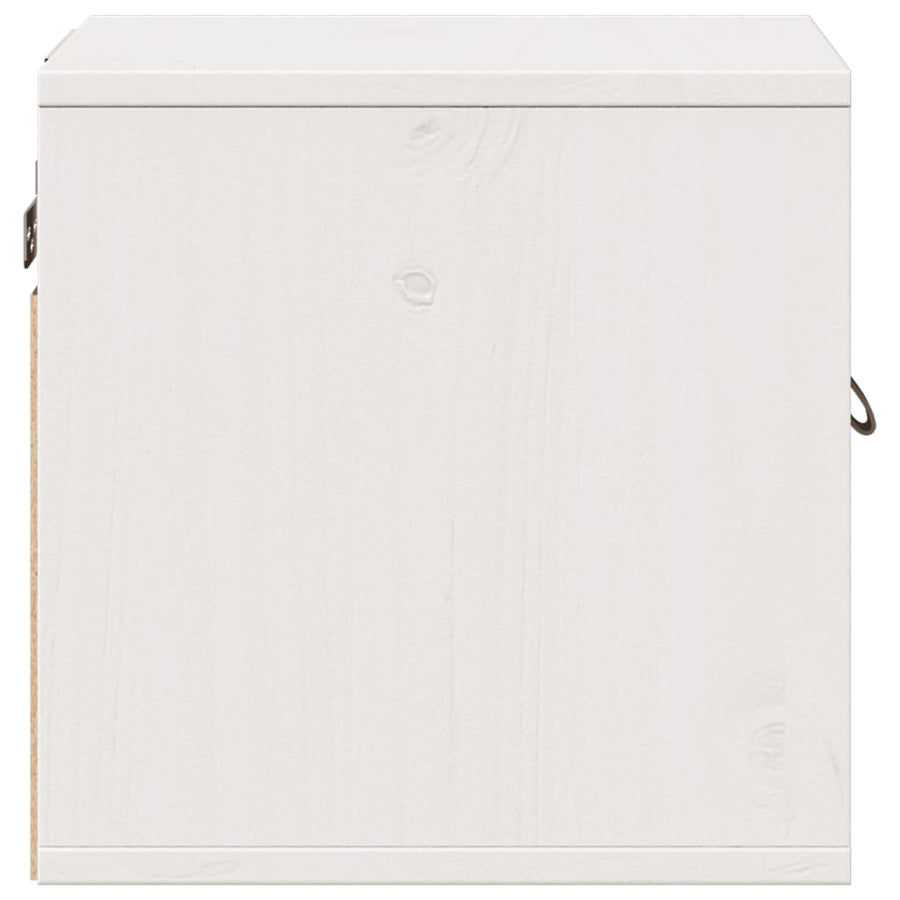Wandkast 31,5X30X30 Cm Massief Grenenhout Wit