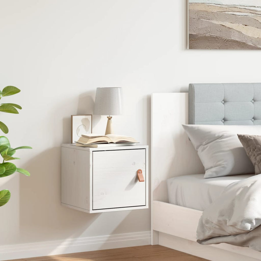 Wandkast 31,5X30X30 Cm Massief Grenenhout Wit