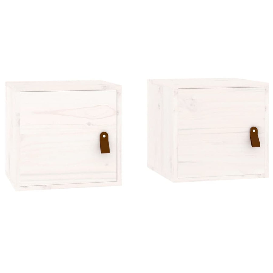 Wandkasten 31,5X30X30 Cm Massief Grenenhout 2 Wit