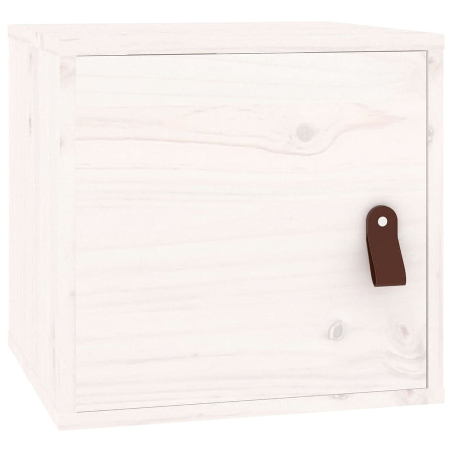 Wandkasten 31,5X30X30 Cm Massief Grenenhout 2 Wit