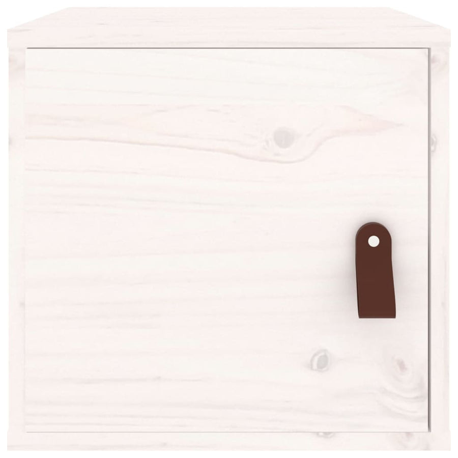 Wandkasten 31,5X30X30 Cm Massief Grenenhout 2 Wit