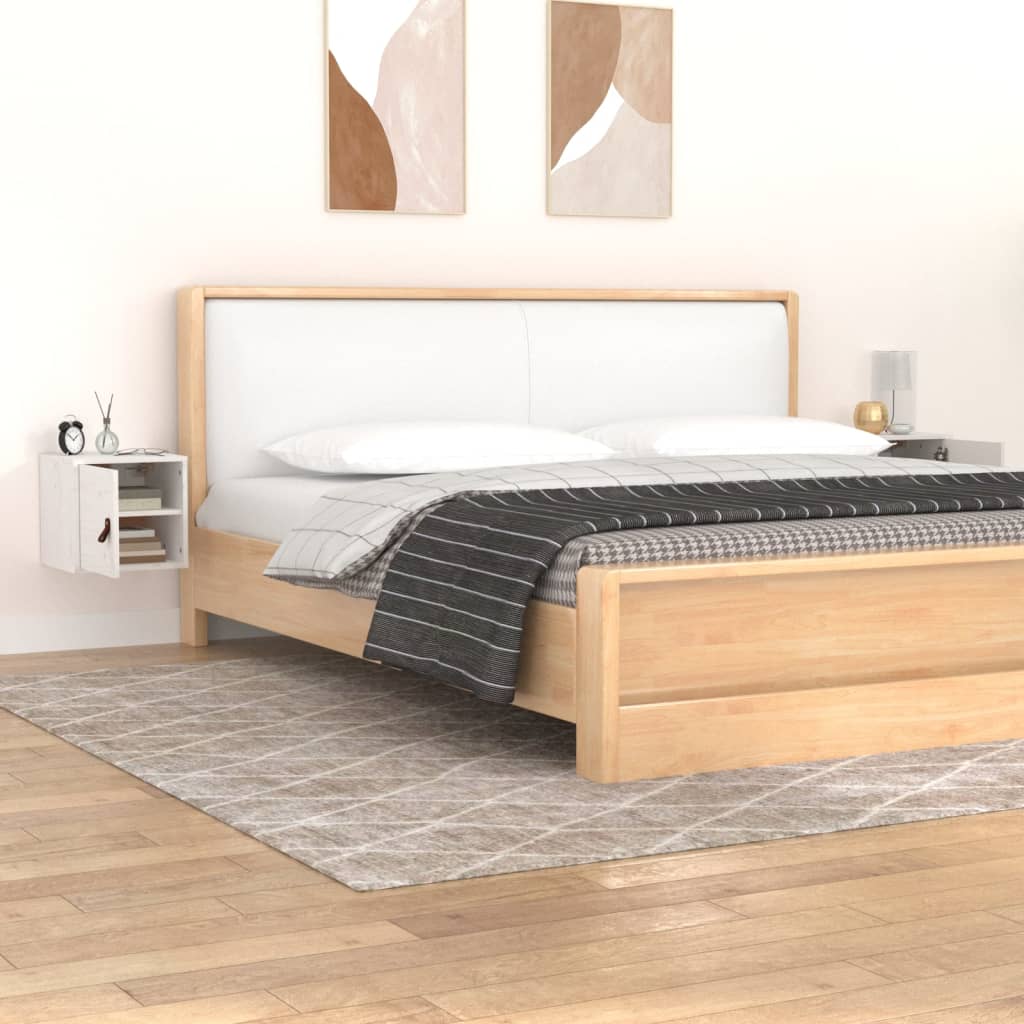 Wandkasten 31,5X30X30 Cm Massief Grenenhout 2 Wit