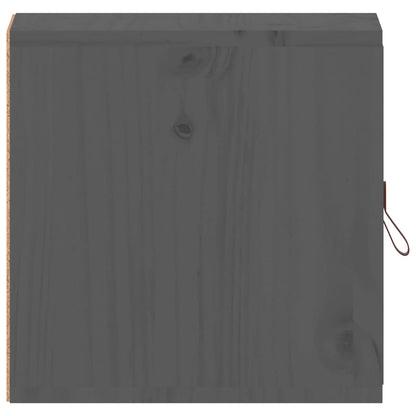 Wandkast 3,5X30X30 Cm Massief Grenenhout 1 Grijs