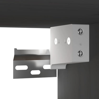 Wandkast 3,5X30X30 Cm Massief Grenenhout 1 Grijs
