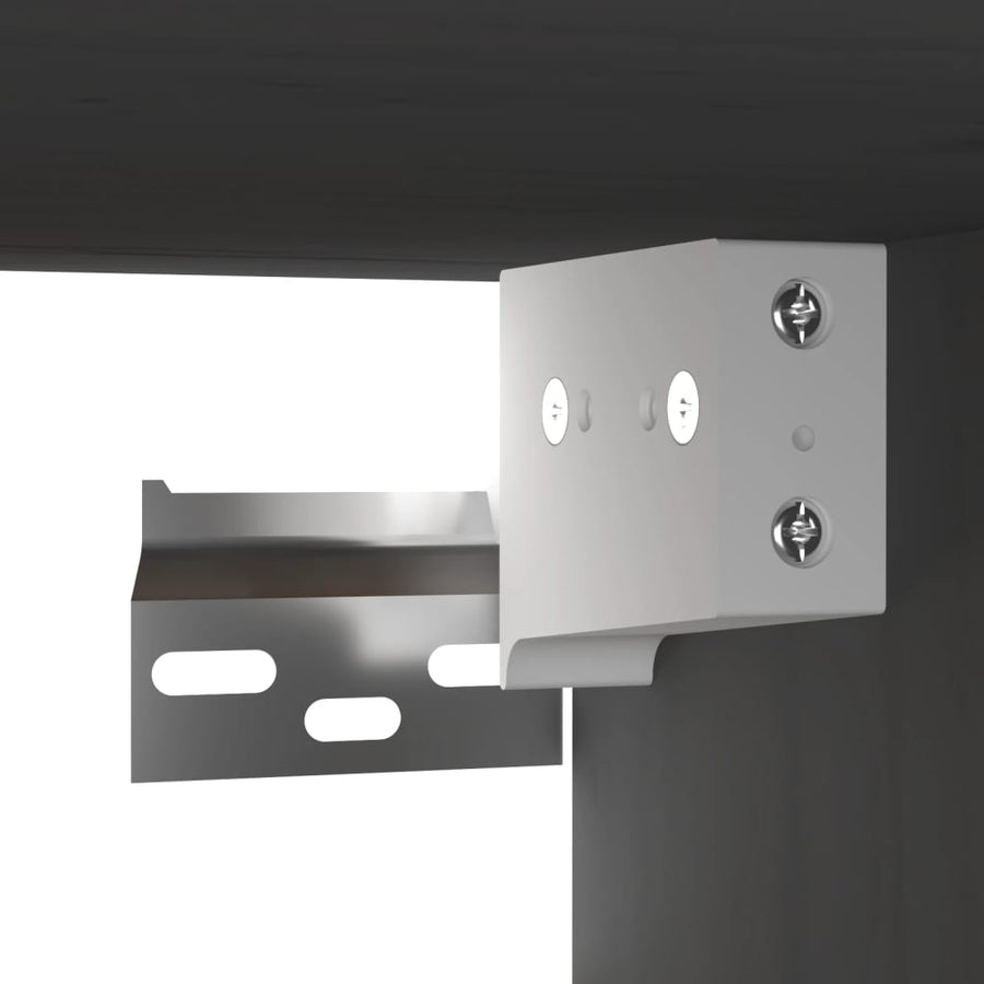 Wandkast 3,5X30X30 Cm Massief Grenenhout 1 Grijs