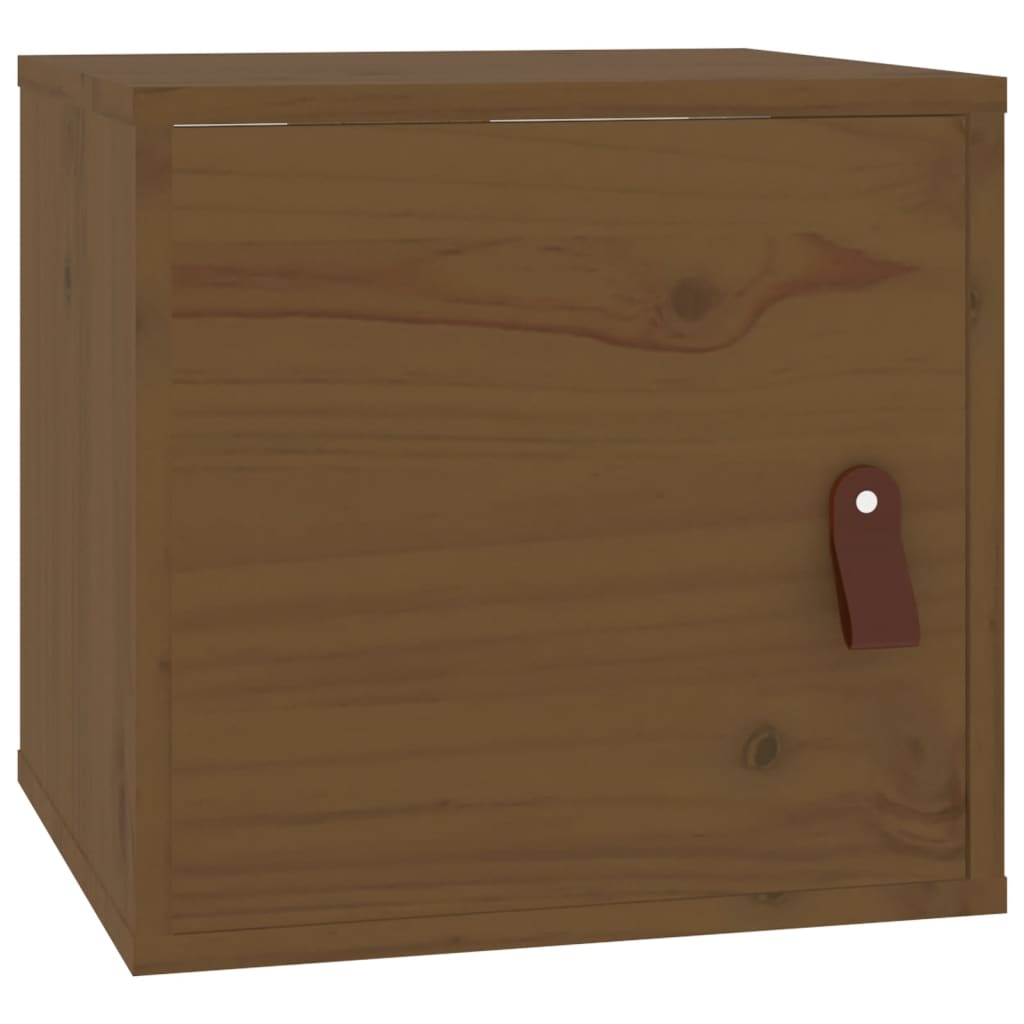 Wandkasten 31,5X30X30 Cm Massief Grenenhout 2 Honingbruin