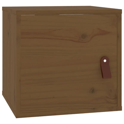 Wandkasten 31,5X30X30 Cm Massief Grenenhout 2 Honingbruin