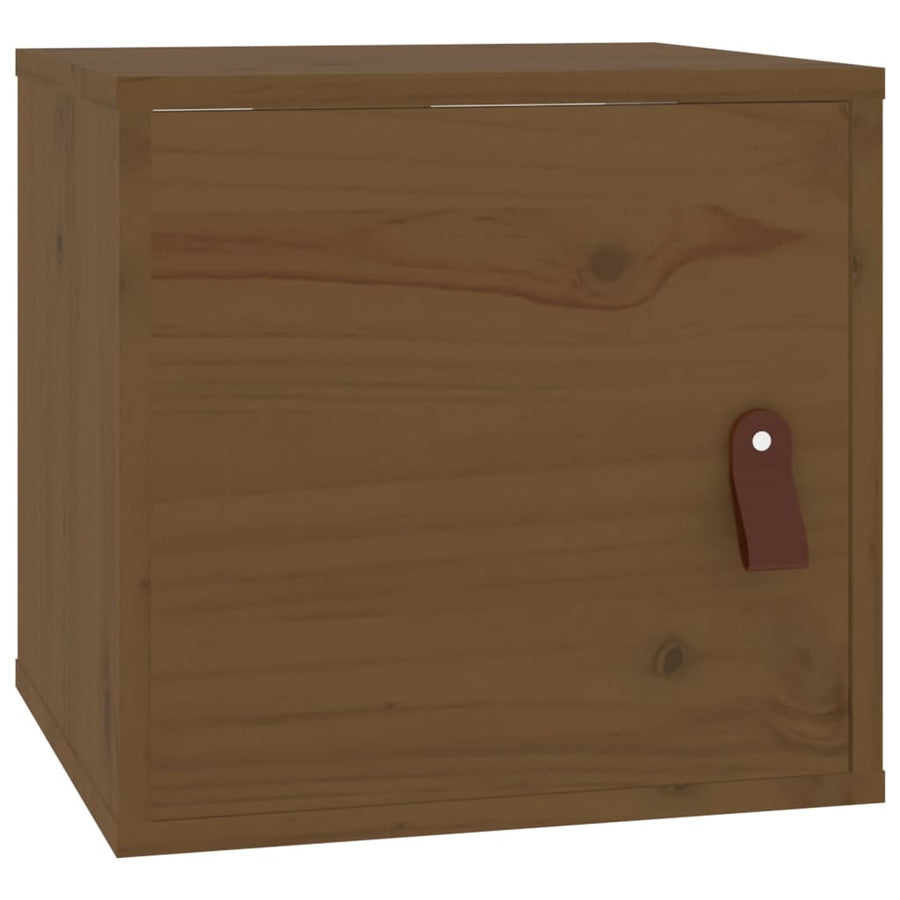 Wandkasten 31,5X30X30 Cm Massief Grenenhout 2 Honingbruin