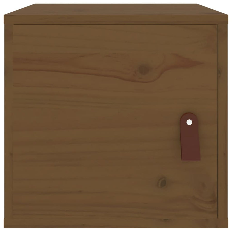 Wandkasten 31,5X30X30 Cm Massief Grenenhout 2 Honingbruin