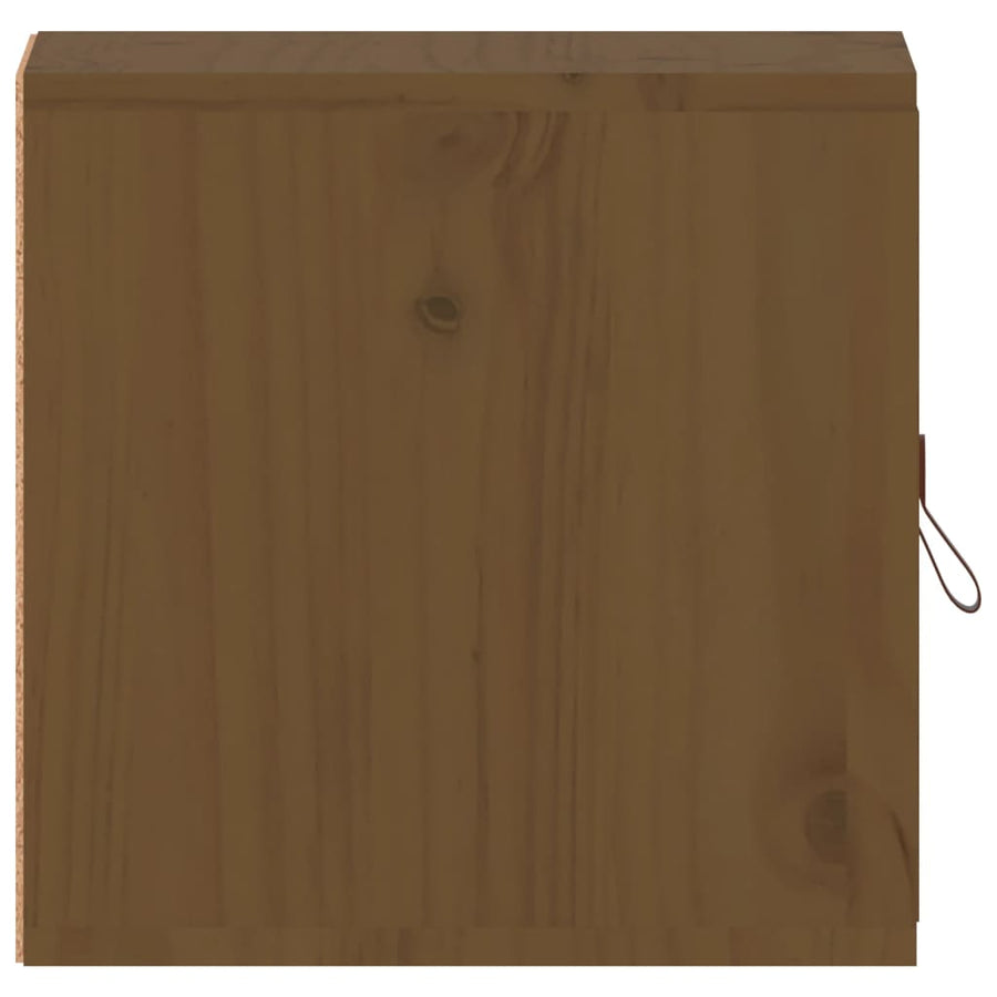 Wandkasten 31,5X30X30 Cm Massief Grenenhout 2 Honingbruin
