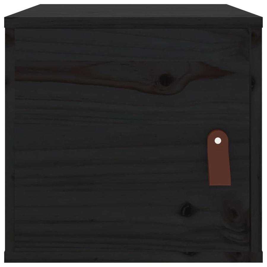 Wandkasten 31,5X30X30 Cm Massief Grenenhout 2 Zwart