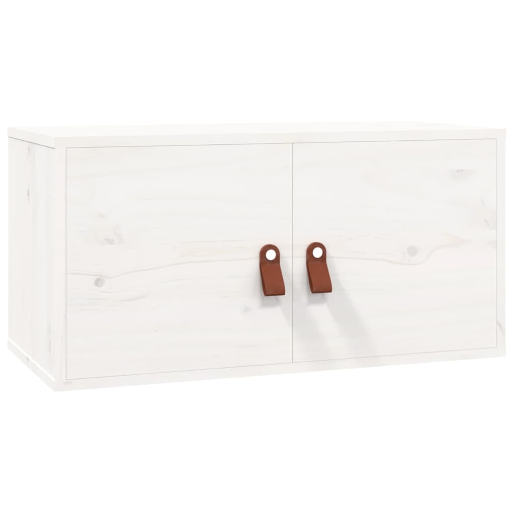 Wandkast 60X30X30 Cm Massief Grenenhout Wit
