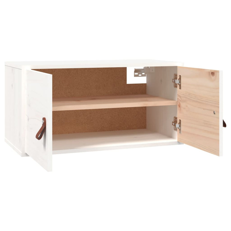Wandkast 60X30X30 Cm Massief Grenenhout Wit
