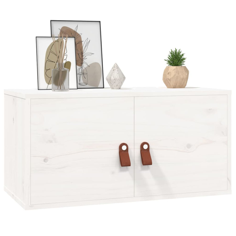 Wandkast 60X30X30 Cm Massief Grenenhout Wit