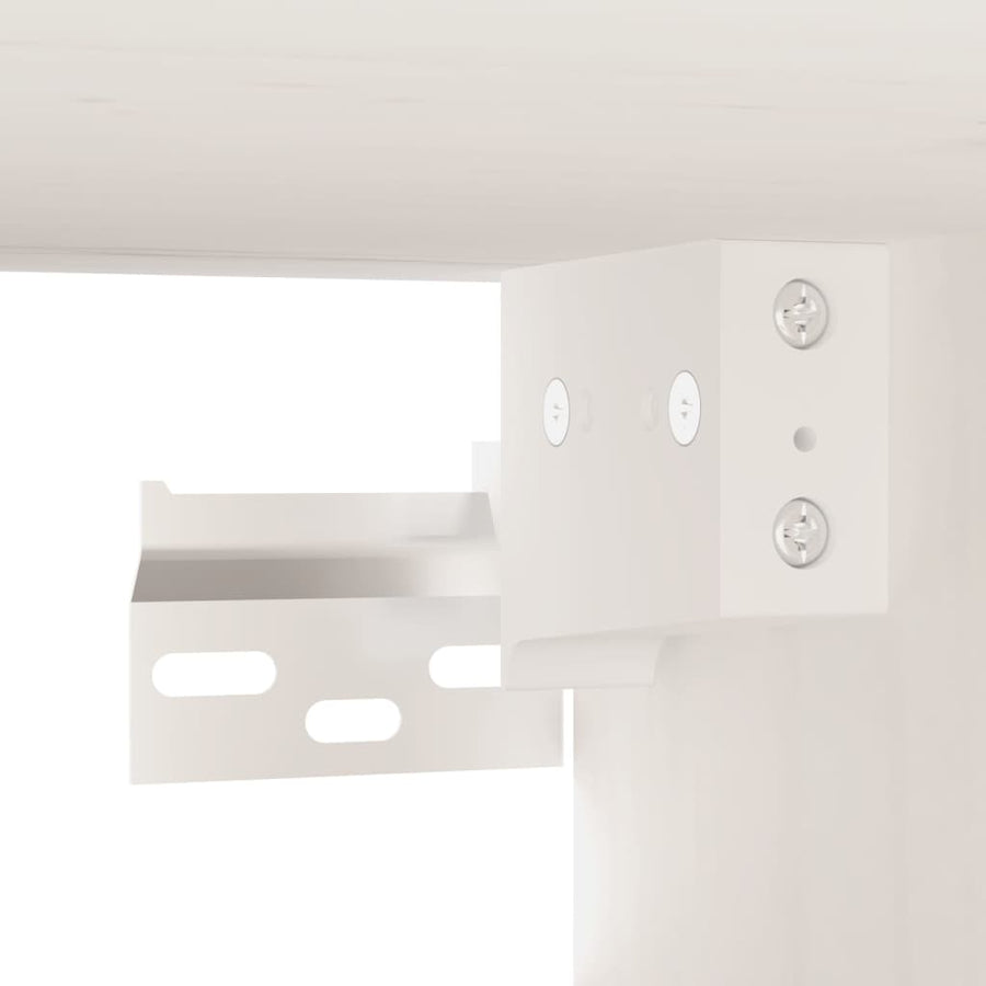Wandkast 60X30X30 Cm Massief Grenenhout Wit