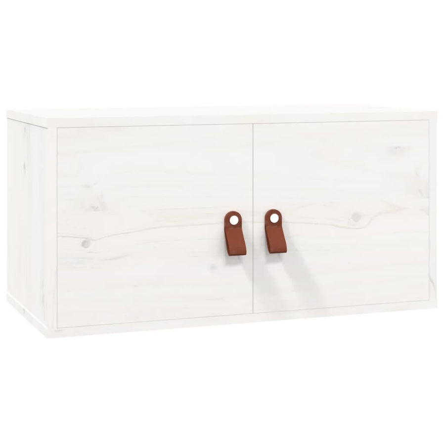 Wandkasten 60X30X30 Cm Massief Grenenhout 2 Wit