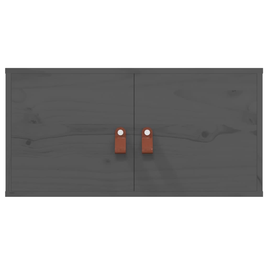Wandkasten 2 St 60X30X30 Cm Massief Grenenhout Grijs