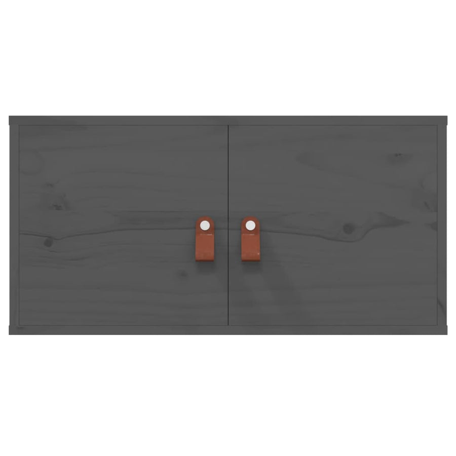 Wandkasten 2 St 60X30X30 Cm Massief Grenenhout Grijs