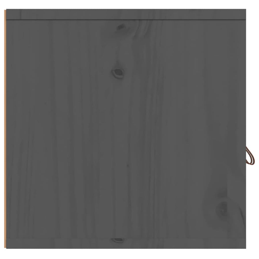 Wandkasten 2 St 60X30X30 Cm Massief Grenenhout Grijs