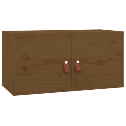 Wandkast 60X30X30 Cm Massief Grenenhout Honingbruin