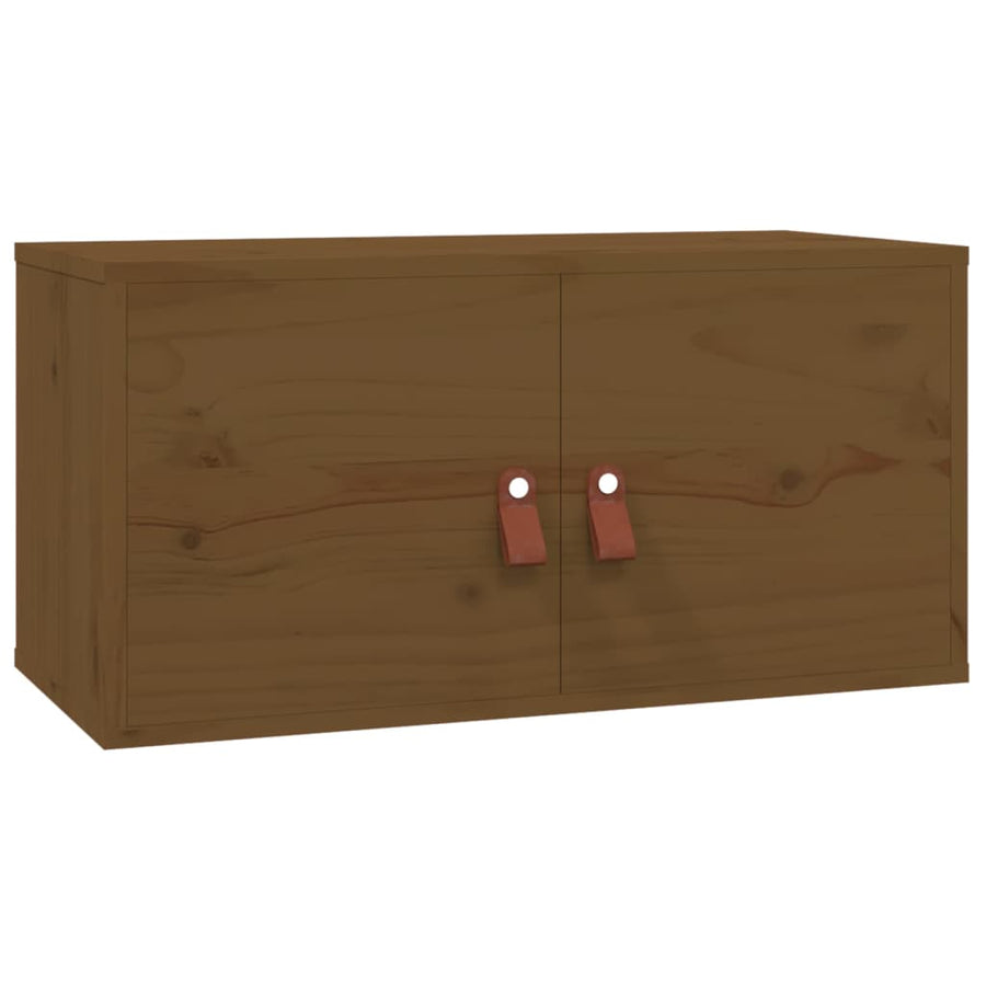 Wandkast 60X30X30 Cm Massief Grenenhout Honingbruin