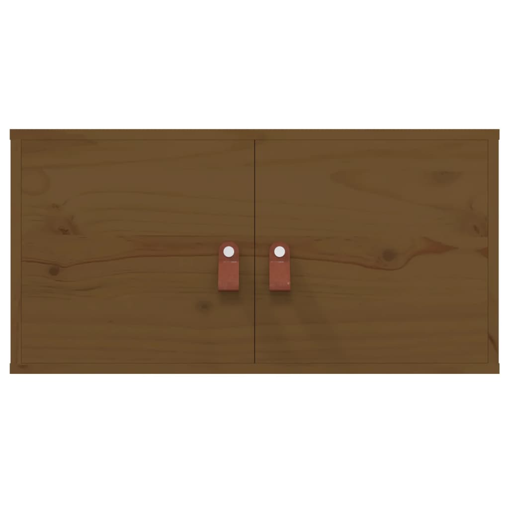 Wandkast 60X30X30 Cm Massief Grenenhout Honingbruin