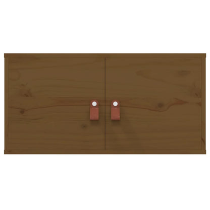 Wandkast 60X30X30 Cm Massief Grenenhout Honingbruin