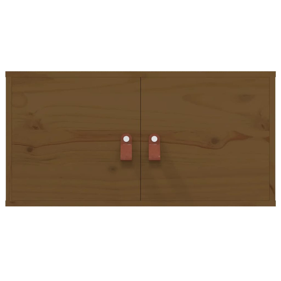 Wandkast 60X30X30 Cm Massief Grenenhout Honingbruin