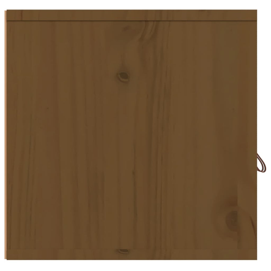 Wandkast 60X30X30 Cm Massief Grenenhout Honingbruin