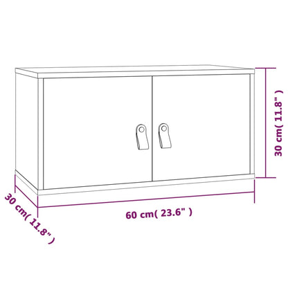 Wandkast 60X30X30 Cm Massief Grenenhout Honingbruin
