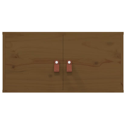 Wandkasten 2 St 60X30X30 Cm Massief Grenenhout Honingbruin