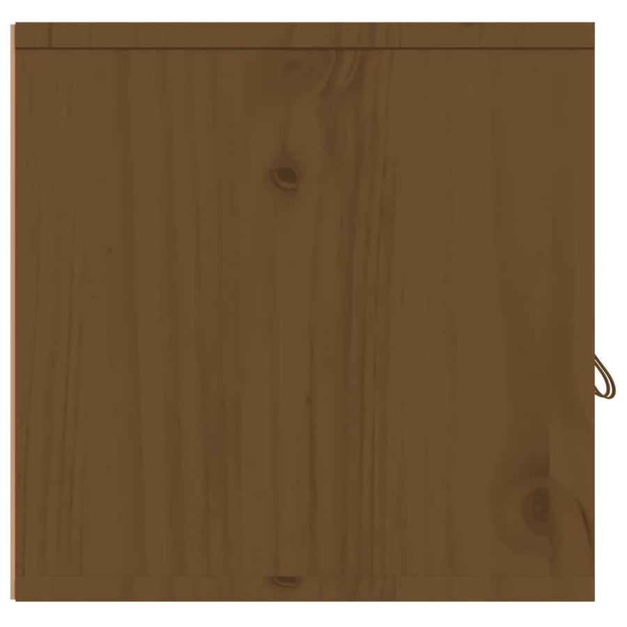 Wandkasten 2 St 60X30X30 Cm Massief Grenenhout Honingbruin