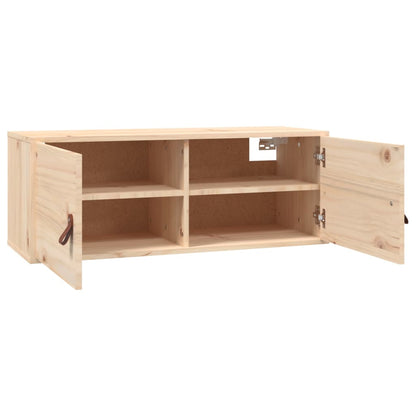 Wandkasten 2 St 80X30X30 Cm Massief Grenenhout