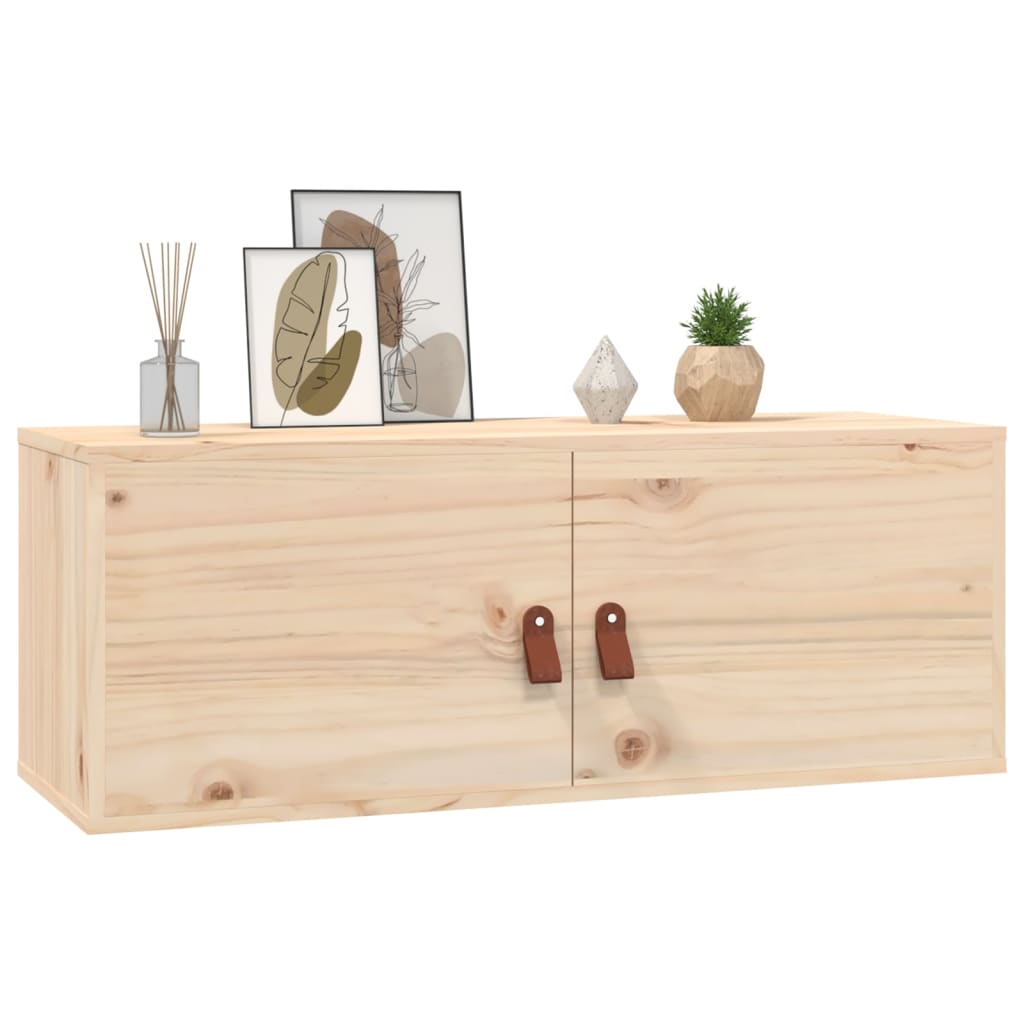 Wandkasten 2 St 80X30X30 Cm Massief Grenenhout